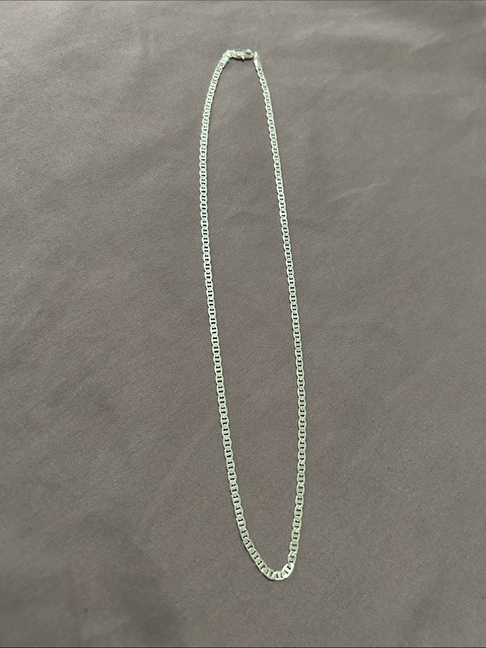 Silver Box Chain Necklace - 18”